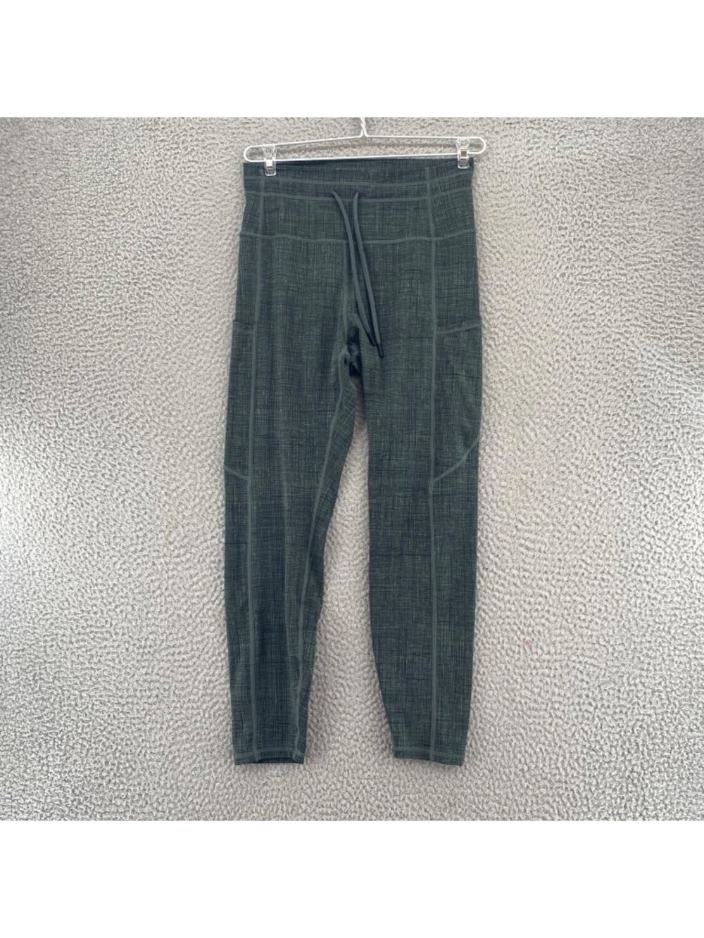 Zyia Leggings Womens 4 Green Pattern Capri Pockets Pull On Stretch Activewear